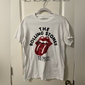 Rolling Stones White Graphic Band Tee